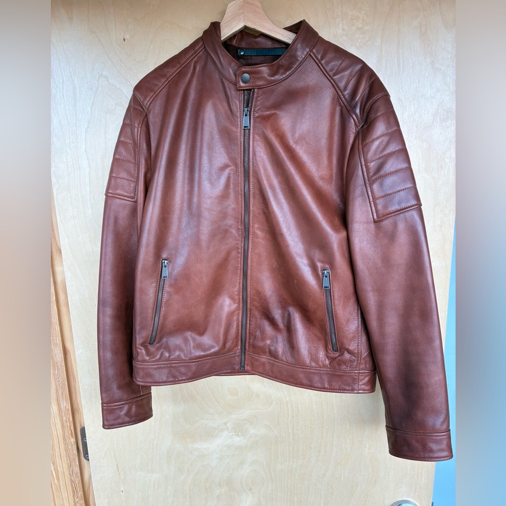 Men’s Cole Haan Light Brown Leather Jacket